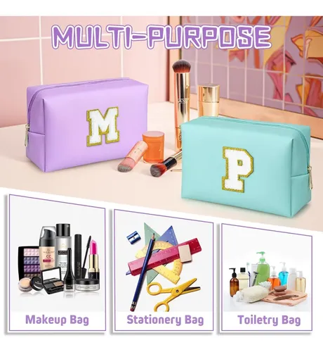 Bolsa De Cosméticos Topeast Initial Para Mujer, Impermeable,