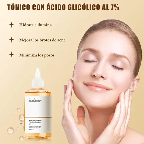240 Ml De Ácido Glicólico Al 7% Tonifica, Exfolia Y J