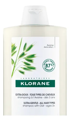 Shampoo Klorane Leche de Avena Vegano Libre de Sulfatos 400ml