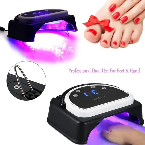 Lámpara De Uñas Led Uv Anself 64w Con Pantalla Lcd