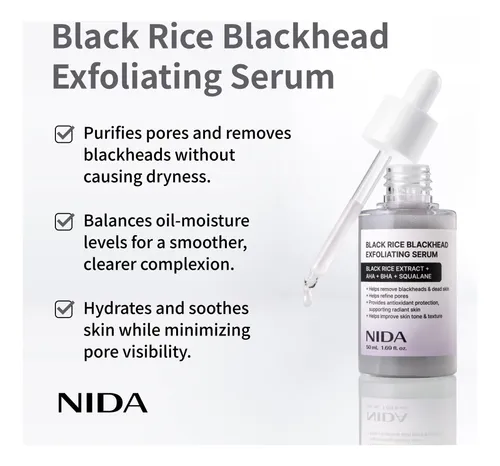 A.wy Sérum Exfoliante Nida De Arroz Negro Y Espinillas, 50 M