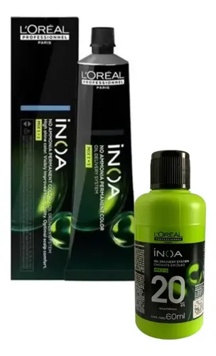 Tintura Inoa Loreal Sin Amoniaco Incluye Oxidante 20 Vol Tono 3 Castaño Oscuro