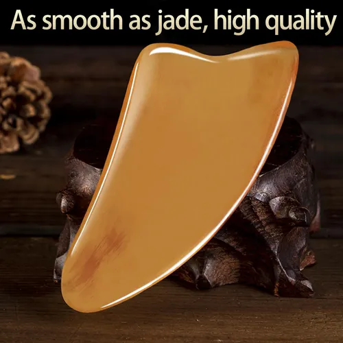 Masajeador Leeoyink Natural Horn Gua Sha Plate