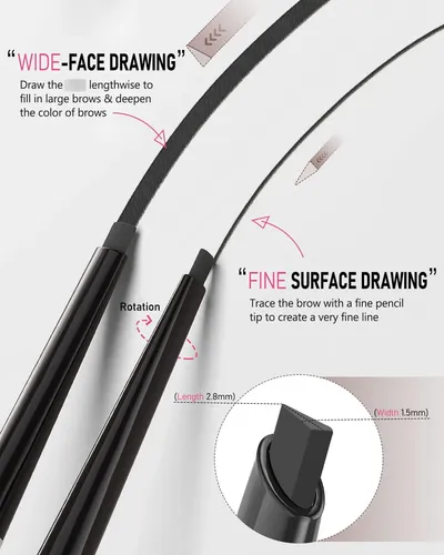 Lápiz De Cejas Negro Lápiz Impermeable Para Mujer