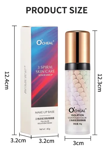 Prebase De Maquillaje Triple Color Ocheal