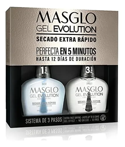 Kit Base Y Top Masglo Gel Evolution Secado Rapido