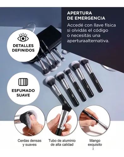 Set 12 Brochas Maquillaje Cosmética Gadnic Suaves Ojo Rostro