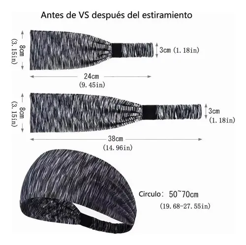 De Diadema Elástica Resistente Al Sudor Para Deportes 5