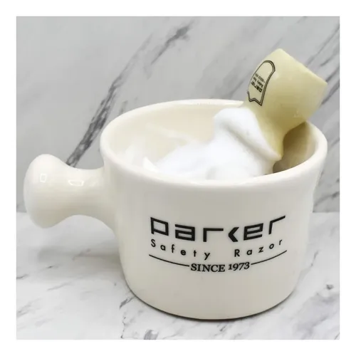 Taza De Afeitar De Apotición De Stoneware Parker Deluxe: Con
