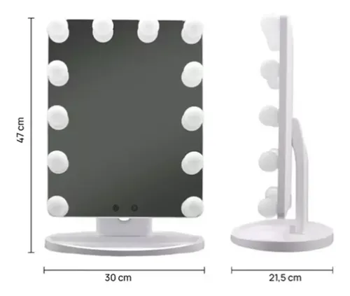 Espejo De Maquillaje 45 3 Modo Calida Fria Neutra Tactil