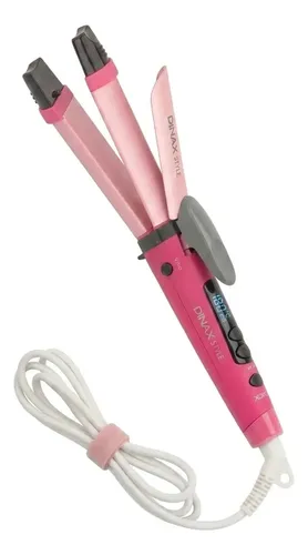 Rizador De Pelo 2 En 1 Dinax Style 30w Color Rosa Chicle