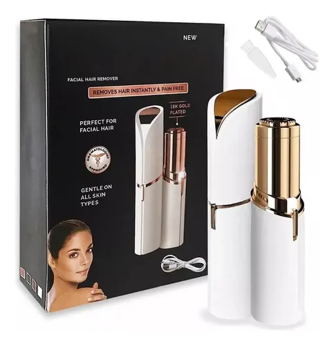 Depiladora Facial Blawless Removedor de Vello Rostro Recargable USB Blanco
