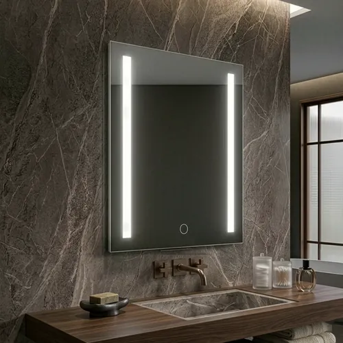 Espejo Digital Luz Led Touch/táctil Baño Rectangular 80x60cm