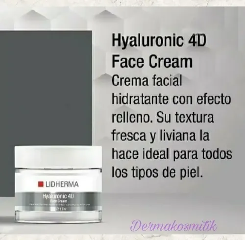 Hyaluronic 4d Face Cream Hidratante Efecto Relleno Lidherma