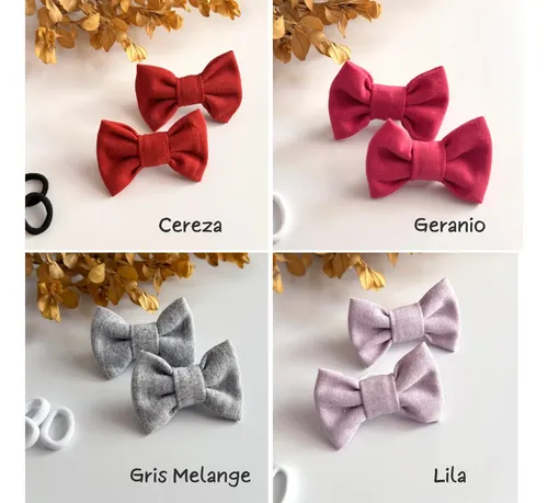 Hermosos! Pack De 6 Pares De Moñitos Colores A Elección.