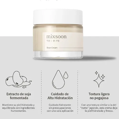 Mixsoon Bean Cream Crema Coreana Mixsoon Skincare Coreano
