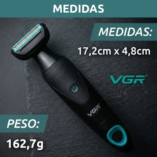 Afeitadora Eléctrica Vgr V-601 Intima Corporal Nariz 2 En 1 Color Verde