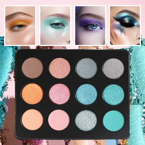 +un Set De Maquillaje De Belleza Portátil Profesional Con 12