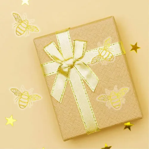 280 Pegatinas Decorativas Foil Golden De Abejas