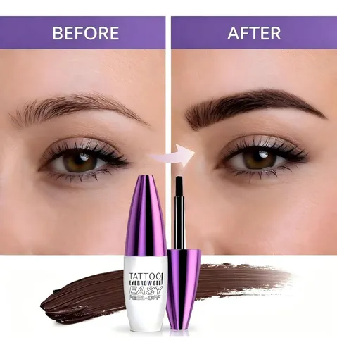 Gel Para Cejas Marrón Oscuro, Permanente De 3 Días