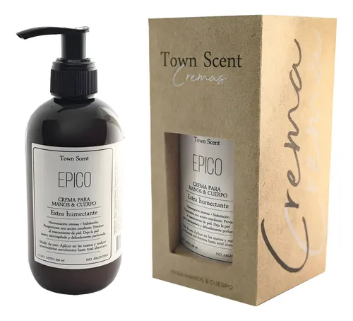 Crema Humectante Manos Y Cuerpo Épico X 250ml Town Scent