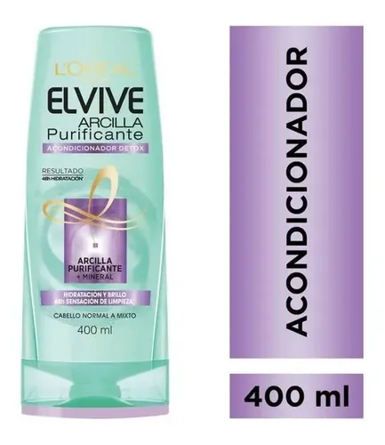 Acondicionador Detox Arcilla Elvive L’Oréal 400ml