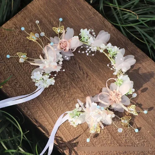 Bonitos Accesorios De Pelo De Verano Para Niña Con Flores Pa Flower Fairy Headband