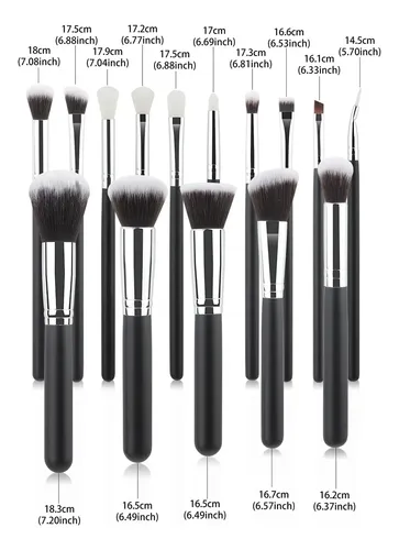 Set De 21 Brochas De Maquillaje Con Mango De Madera