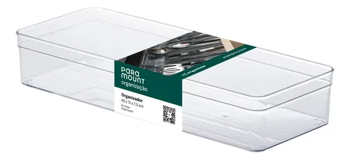 Organizador Modular Acrílico Maquillaje Cubiertos 40x15x7,5