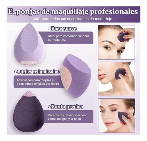.sjx Paquete De Esponjas Para Maquillaje Lote 36 Piezas..