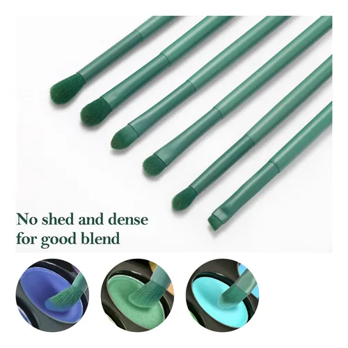 Set De Brochas Para Ojos Evrchgiea 6 Unidades Verde