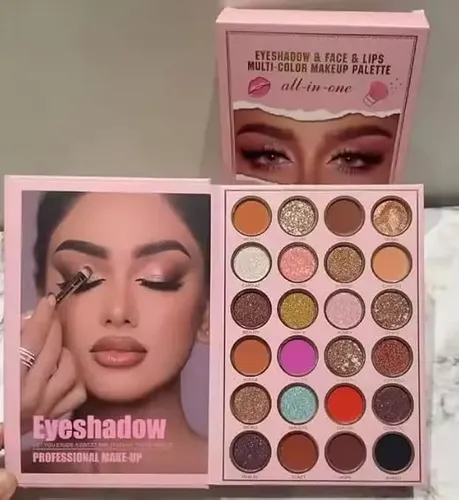 Maxi Paleta Libro Maquillaje Profesional Sombras Labiales