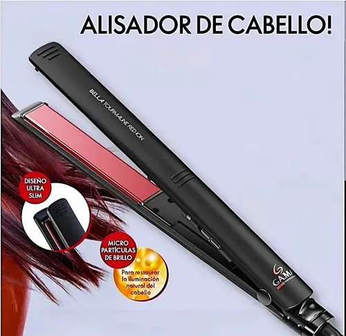 Planchita De Pelo Gama Elegance Bella Led Tourmaline Ion Color Negro