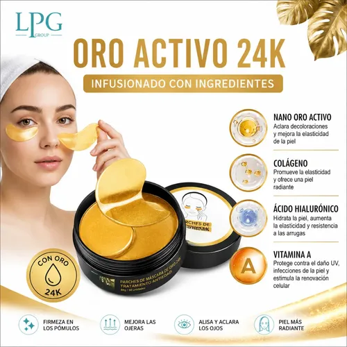 Parche Para Ojera X60u Mascarilla Oro 24k Ojos Skincare