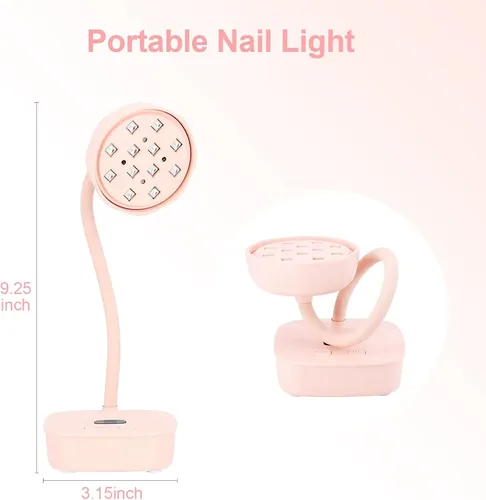 Lámpara Uv Led Para Uñas Rosa Con Sensor Y Temporizador