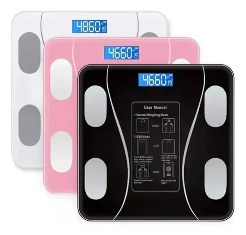 Balanza Baño Digital Inteligente Bluetooth 180kg Smart Blanc