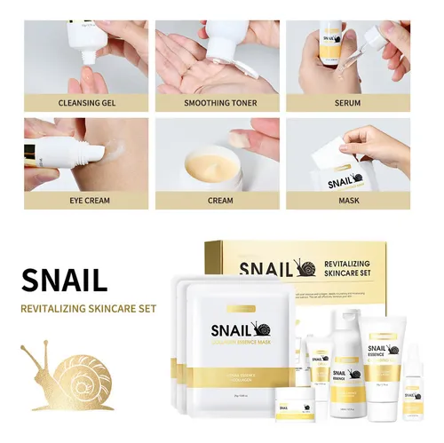 Set De Cuidado De La Piel Snail 6 Step, 100 Ml, Hidratante Y