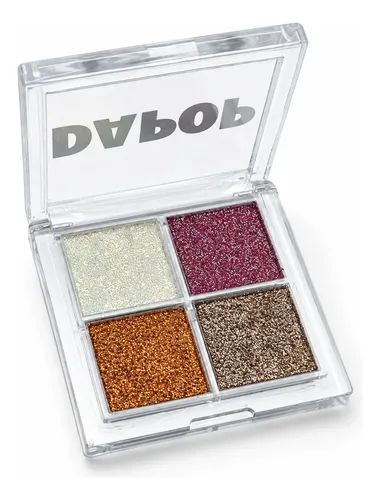 Paleta Cuarteto De Sombras Gel Con Glitter 4 Colores Dapop