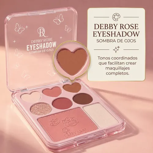Debby Rose Eyeshadows Sombra De Ojos De 8 Colores 12g