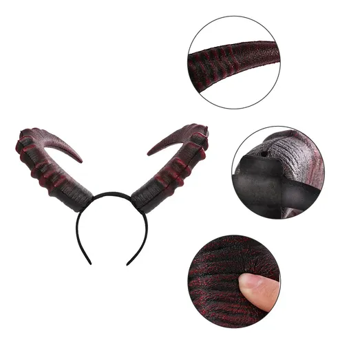 Diadema Gótica De Cuerno De Diablo Para Cosplay De Halloween