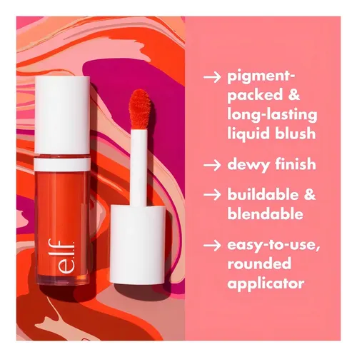 E.l.f. Camo Liquid Blush Rubor Liquido Tono Del Maquillaje Comin´ In Hot Pink