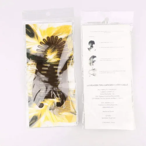 Kit 2 Pinza Banana Grande Cola Pez Pelo Grueso Firme