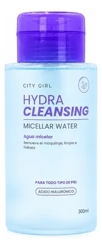Agua Micelar Acido Hialuroni 300ml Limpieza Facial City Girl