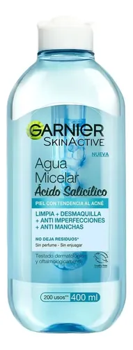 Agua Micelar Garnier Skin Active Acido Salicílico 400 Ml