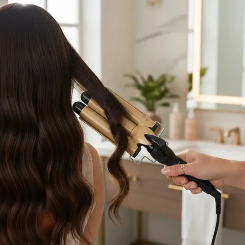 Buclera Rulera Ceramica De Pelo Profesional Triple Ondas
