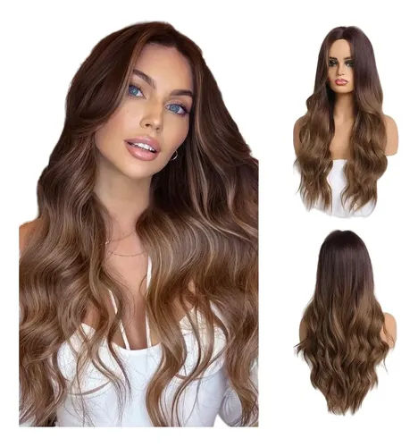 /** Pelucas Mujer Dama Cabello Naturales Larga Onduladas ,