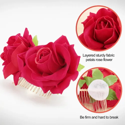 Pinza Para El Pelo Con Forma De Flor De Rosa, Broche De Bail
