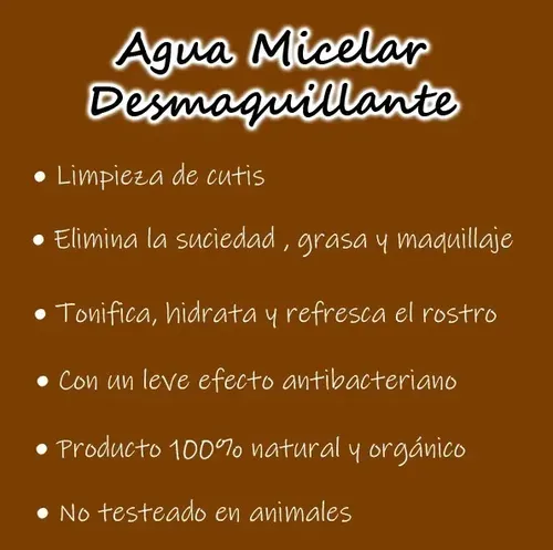 Agua Micelar Desmaquilla,hidrata Y Nutre. Tu Cutis Suave.