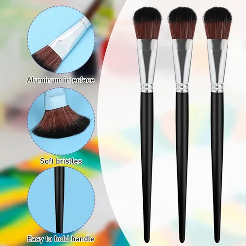 20 Pinceles Mop Para Pintura Y Difuminado En Acrílico