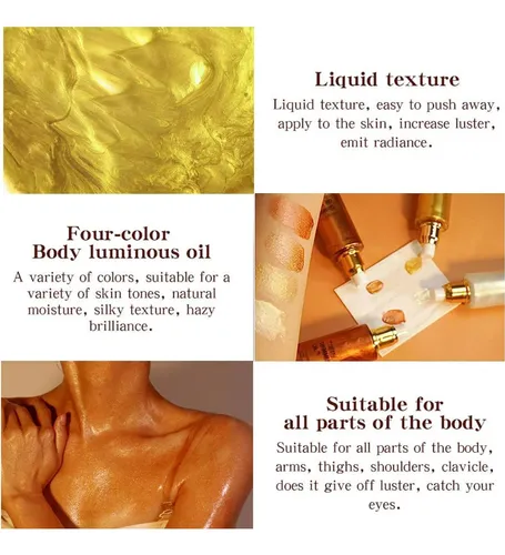 Iluminador Corporal Shimmer De Tono Bronce Dorado
